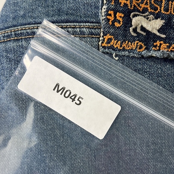 Vintage Parasuco Dark Wash Boot Cut Diamond Jeans  Exposed Zipper size 30 - Picture 13 of 13